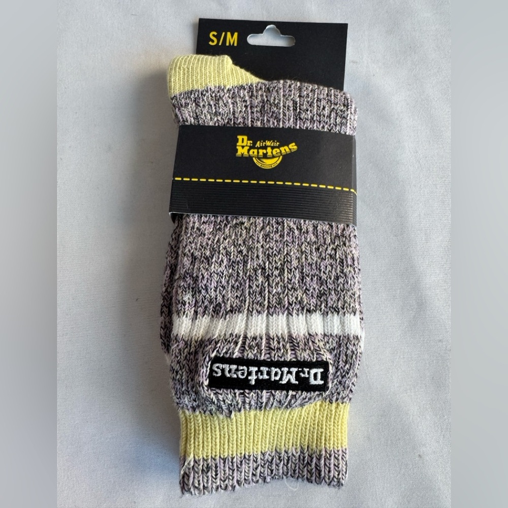 Dr. Martens Lilac Organic Short Marl Cotton Blend Socks Size S/M